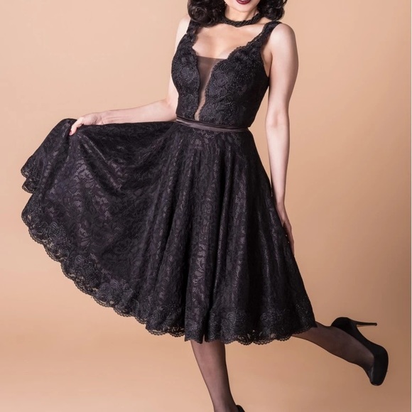 Estella NWT black lace pinup dress - Picture 5 of 7